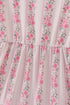 Pink floral print tiered mom dress
