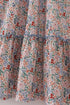 Blue floral print ruffle mom dress