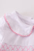 Pink bow smocked bloomer set