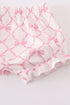 Pink bow smocked bloomer set