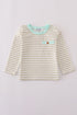 Khaki stripe top