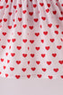 Red heart applique ruffle 2pc set