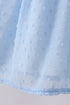 Blue clover embroidery swiss dot shorts set