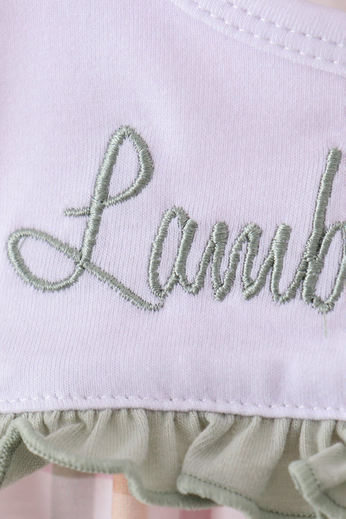 Lawb of god applique plaid bubble