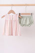 Lawb of god applique plaid bloomer set