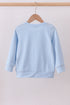 Blue puppy clover embroidery top