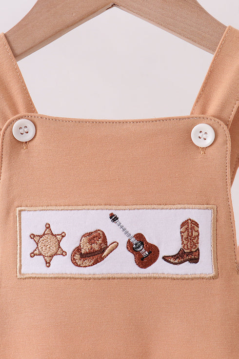 Brown Western Embroidered Bubble