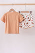 Brown Western Embroidered Shorts Set