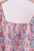Purple floral smocked women dress