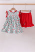 Strawberry Goose Ruffle Ruffle Set