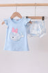Blue Whale Applique Bloomer Set