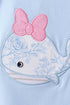 Blue Whale Applique Bloomer Set