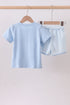 Blue Whale Embroidered Shorts Set