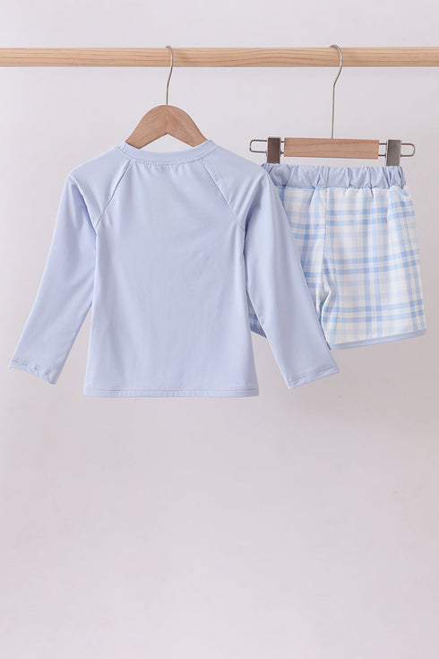Blue Whale Applique 2pc Swimsuit