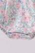 Green Floral Smocked Bubble