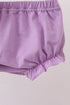 Purple Floral Smocked Bloomer Set