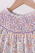 Purple Floral Smocked Dress