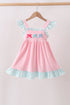 Pink Bow French Knot Bow Dress