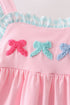 Pink Bow French Knot Bow Dress