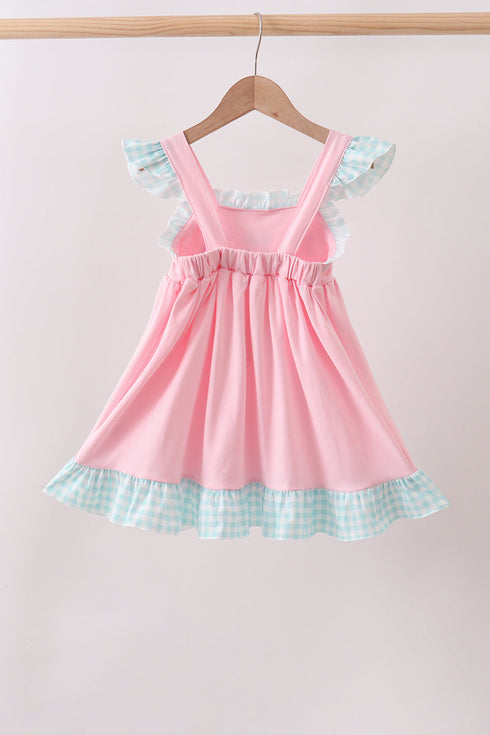 Pink Bow French Knot Bow Dress
