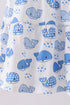 Blue whale smocked ruffle mom&me dress