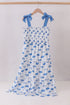 Blue whale smocked ruffle mom&me dress