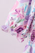 Purple smocked floral dress