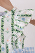 Green Floral Ruffle Bubble