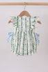 Green Floral Ruffle Bubble