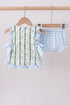 Green Floral Ruffle Bloomer Set