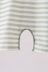 Green Duck Embroidered Stripe Romper