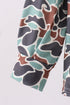 Camouflage puppy hunting embroidery button shirt