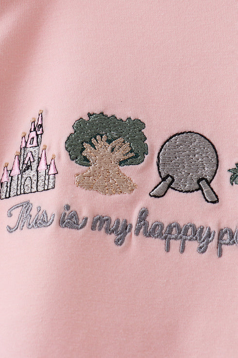 Happy Place Embroidered Bubble