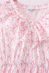 Pink bow ruffle tiered dress