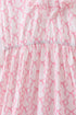Pink bow ruffle tiered dress