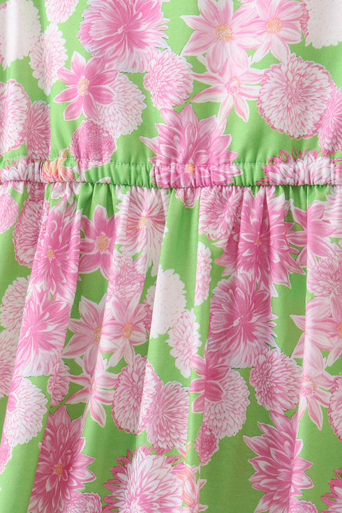 Pink floral dress