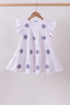 White fireworks sequin tiered ruffle dress