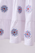 White fireworks sequin tiered ruffle dress