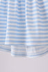 Red flag smocked stripe ruffle shorts set