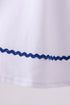 White flag smocked ruffle dress