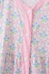 Pink hydrangea bow print tiered dress
