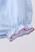 Blue jacquard embroidery bubble
