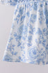 Blue rose smocked bloomer set