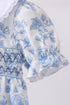 Blue rose smocked bloomer set