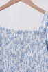 Blue rose smocked ruffle dress (length 41.33in)