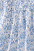 Blue rose smocked ruffle dress (length 41.33in)