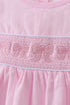 Pink bow smocked ruffle dress