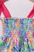 Tropical floral smocked bloomer set