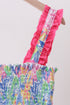 Tropical floral smocked tiered dress