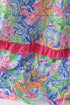 Tropical floral smocked tiered dress